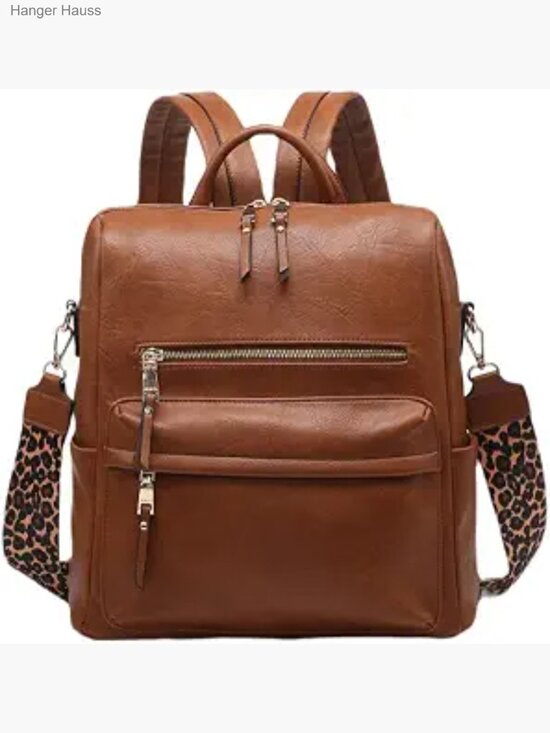 Convertible Backpack with Guitar Strap, Faux Leather, Laptop Backpack